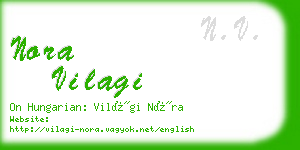 nora vilagi business card